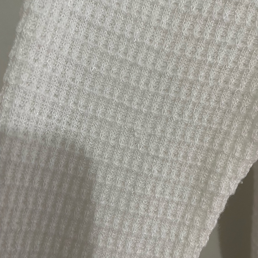 Free People White Waffle Knit Top - Picture 6 of 6